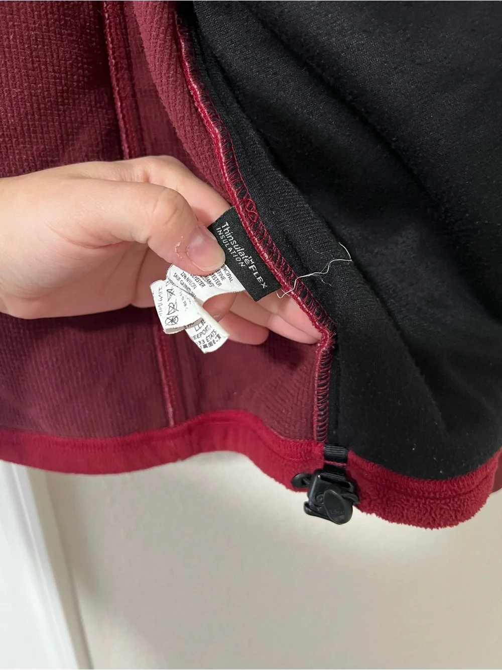 L.L.Bean Polartec Thinsulate Flex Fleece Jacket Men’s Large Burgundy 270353